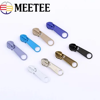 

100pcs Fashion 5# Metal Zipper Slider For Nylon Zippers Bag Clothes Zips Head Zip Repair Kits DIY Bags Sewing Accessories KY753