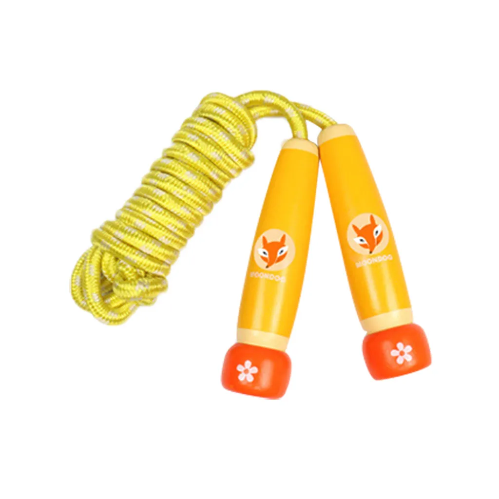 Outdoor&Sport Wooden Cartoon Handle Exercise Fancy Fitness Workout Adjustable Rope Skipping Sports Exercise Cardio Equipment 47