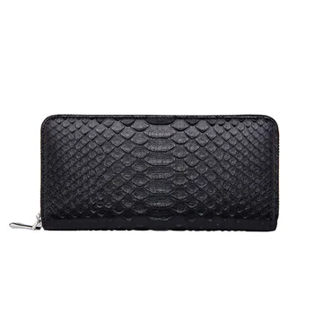 

2020 New Arrivals Genuine Snake Skin Unisex Clutch Bag Latest Customized Party Purse Pouch Luxury Business Long Wallet Handbag