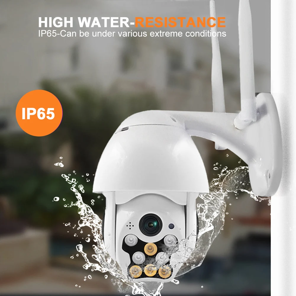 Ip-камера Wifi 1080P высокоскоростная Wifi камера 8 Светодиодный светильник 2-Way Talk Pan Tilt наружная Водонепроницаемая камера наблюдения