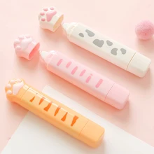 Yisuremia 2 in 1 Cute Cat Claw Correction Tape 4M & 3M Dot Glue Tape Double Head Corrector Adhesive Tape Kawaii Stationery