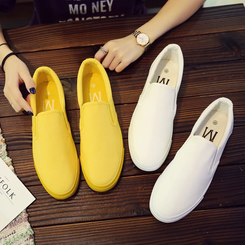 New Spring Summer Breathable  Slip-On Low To Help Casual Shoes Women Sneakers Ladies Canvas Shoes