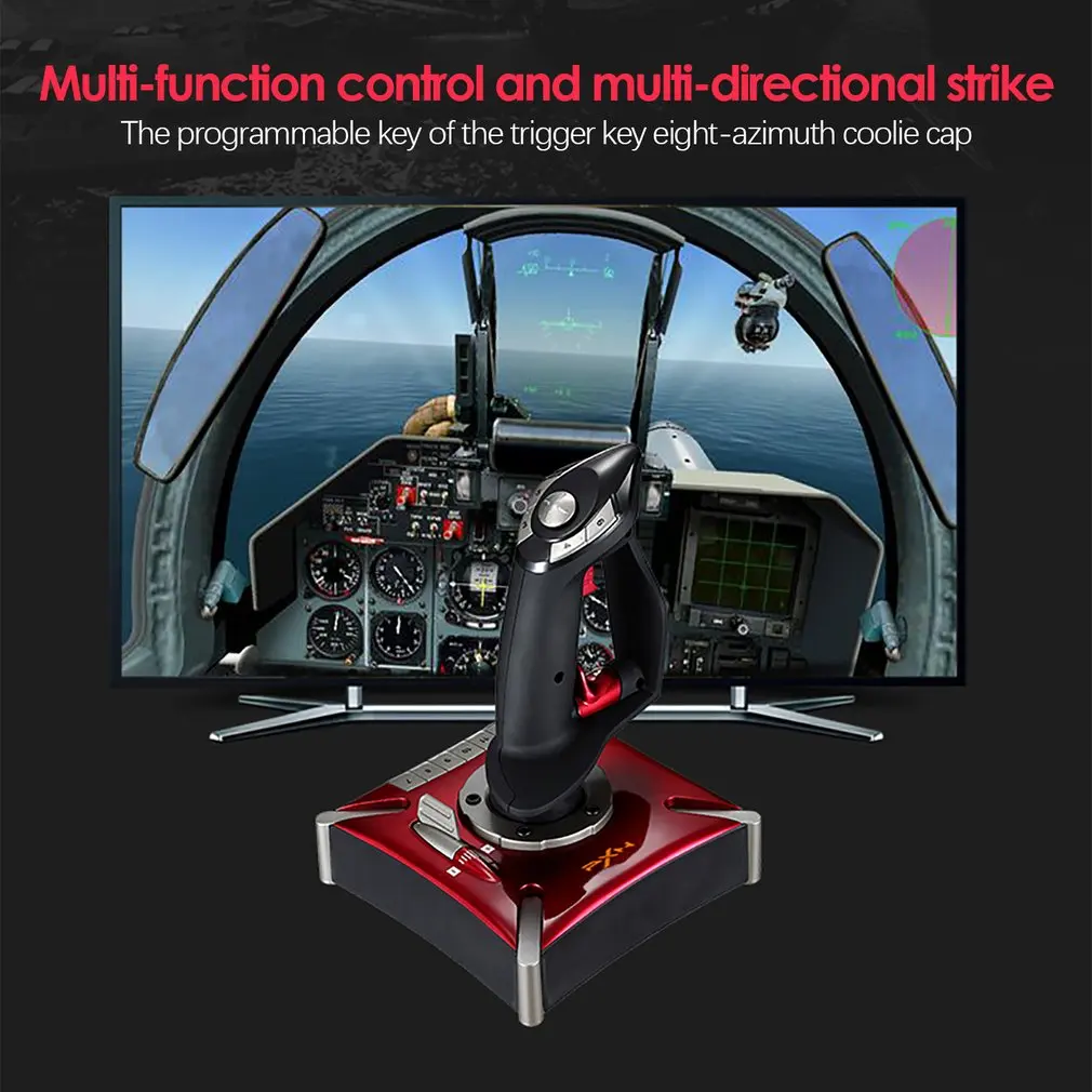 PXN-2119II Flying Rocker Flight Gaming Stick Joystick Game Control USB Simulator Gamepad Controller F3B0