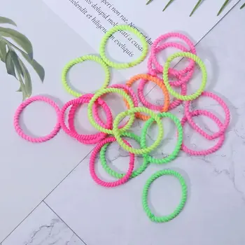

100 Pcs/pack Children Kids Head Rope Girls Baby Hair-ring Hair Rubber Band Color Headdress New