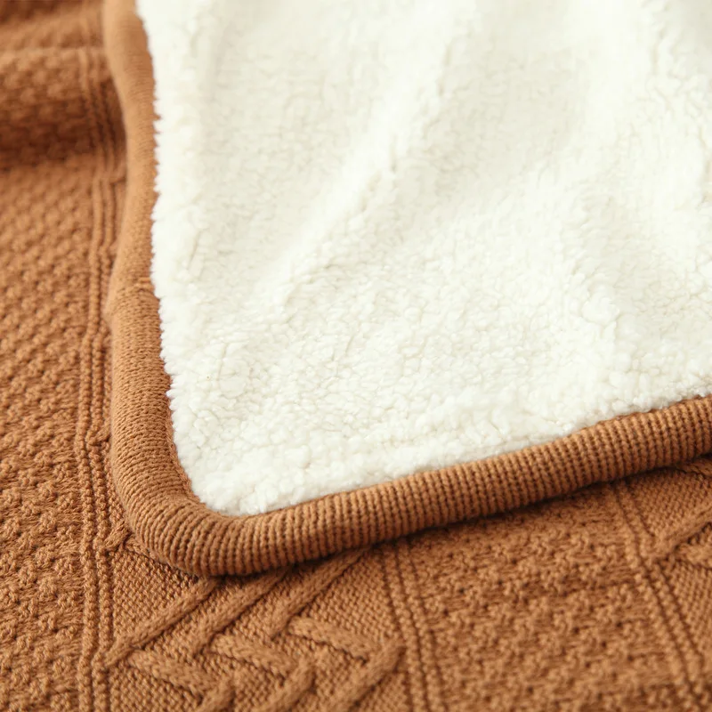 Ruijing текстиль стиль осень-зима хлопок плюс бархат трикотажная пряжа берберский флис Airable одеяло конец