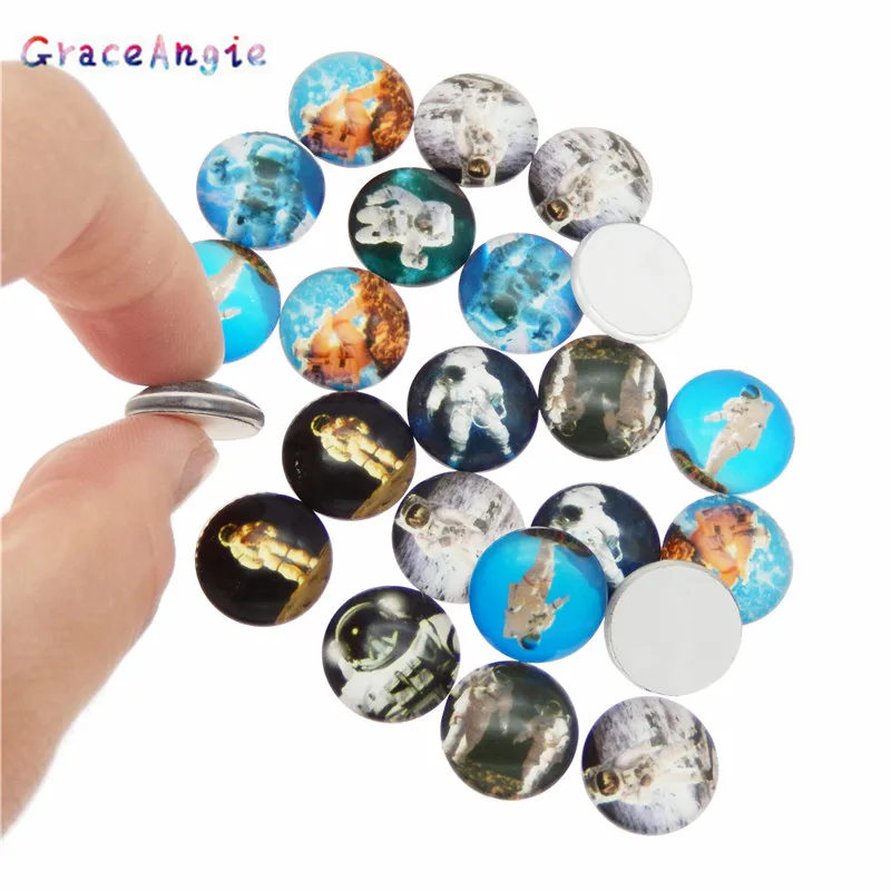10-50 шт. драгоценный камень камея кабошон украшение астронавт стеклянные бусины