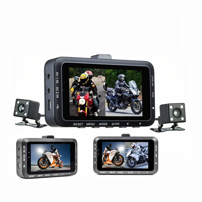 

Dual Camera Motorcycle DVR Dash Cam 3.0 Inch 1080P HD G-Sensor Driving Recorder With Front And Rear Camera DVR For Motorcycle