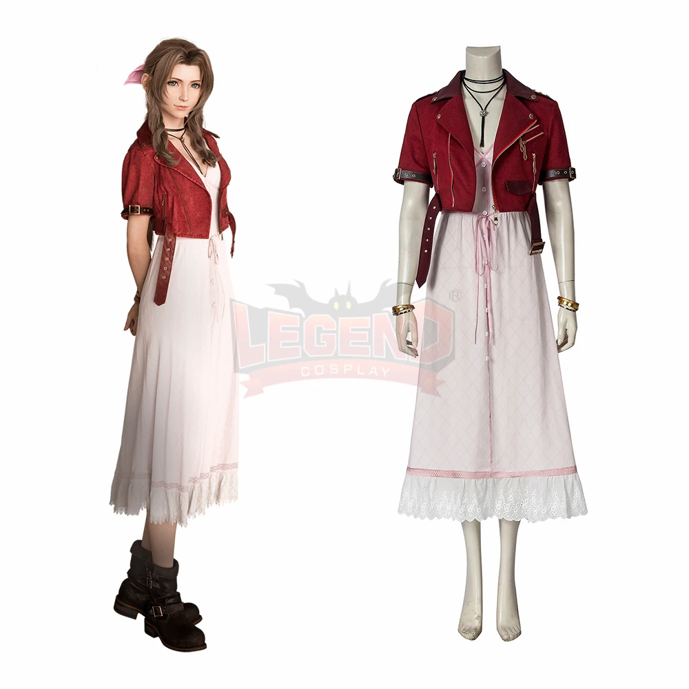 Игра Final Fantasy VII FF7 Aerith Gainsborough Косплей Костюм на заказ костюм на Хэллоуин