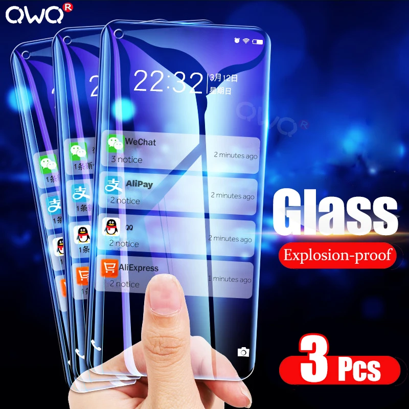 

3PCS Full Cover Tempered Glass For Samsung Galaxy A50 A10 A70 A80 A90 Screen Protector For Samsung A20 A30 M10 M20 M30 A7 2018