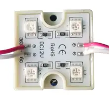 Светодиодный модуль Super Bight 5050 4 SMD светодиодный 12V DC рекламный декоративный водонепроницаемый IP65 RGB/теплый белый/красный/желтый