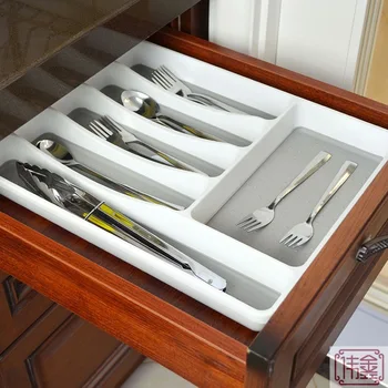 

Tableware Separating Storage Box Drawer Storage Box Cutlery Chopsticks Spoon Organizing Box Plastic One-piece Separator Kitchen