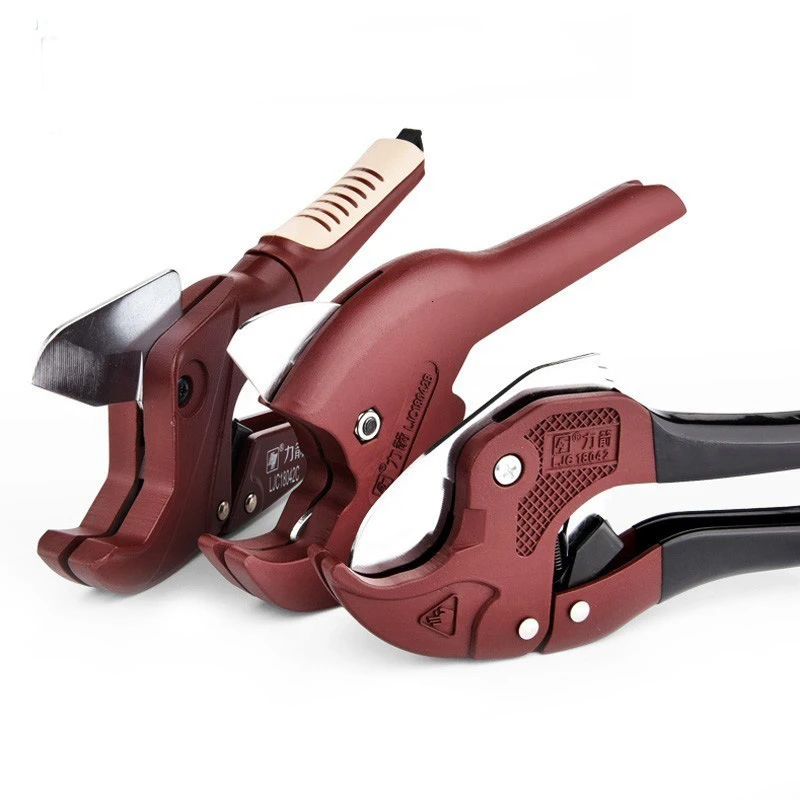 

FGHGF Plastic Pipe Handle Cutting Tool Portable Tubing Fast Plumbing Tube Hose Ratcheting Type PVC Pipe Cutter