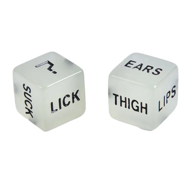2pcs Funny Glow in Dark Love Dice Toys Adult Couple Lovers Games Aid Sex Party Toy valentines day gift for boyfriend girlfriend