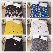 Drap housse avec élastique élastique élastique Polyester drap de lit motif géométrique linge de lit housse de matelas protecteur