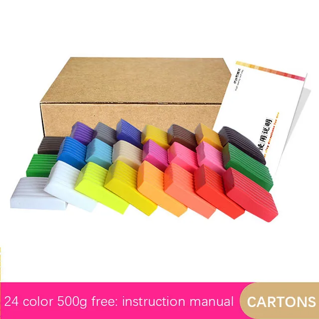 24/36/50 צבעים פולימר חימר פימו DIY רך חימר סט דפוס קרפט תנור לאפות חימר בלוקים מונטסורי מוקדם חינוך צעצוע לילדים