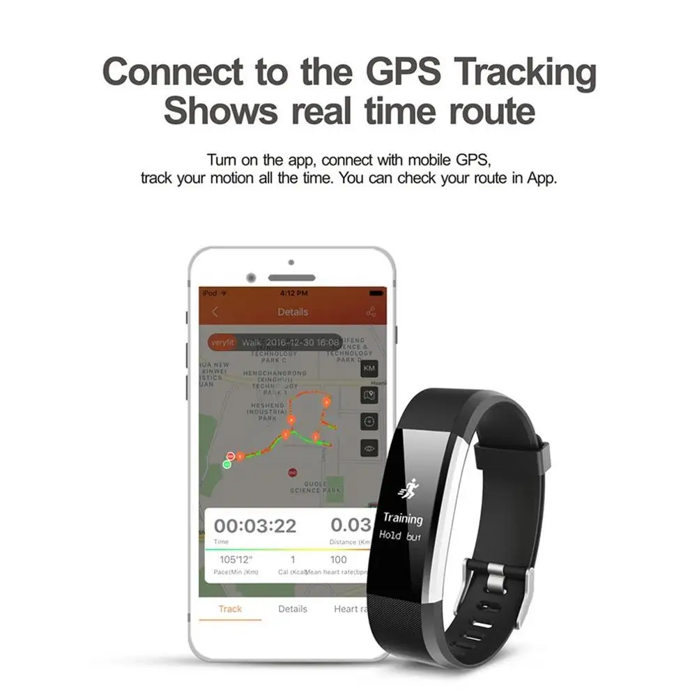 

Id 115Hr Plus Smart Wristband Sports Heart Rate Smart Band Fitness Tracker Smart Bracelet Smart Watch For Ios Android