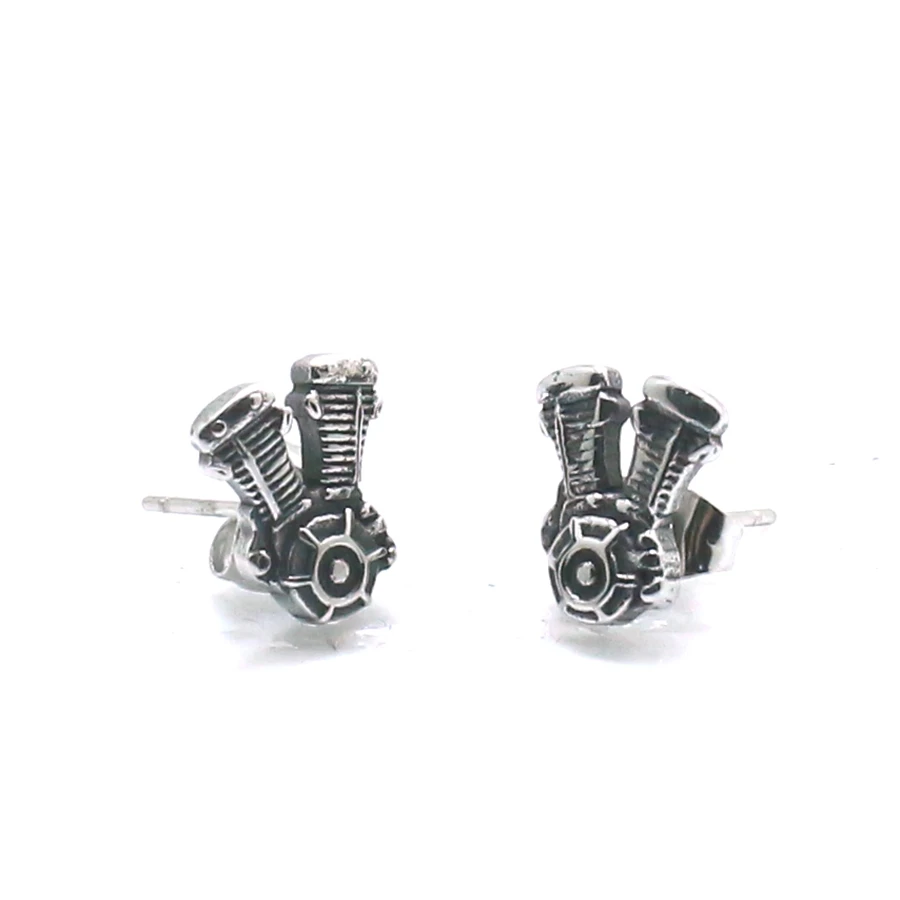 Unisex 316l Stainless Steel Biker Rider Engine Studs Earrings For Gift Stud Earrings AliExpress