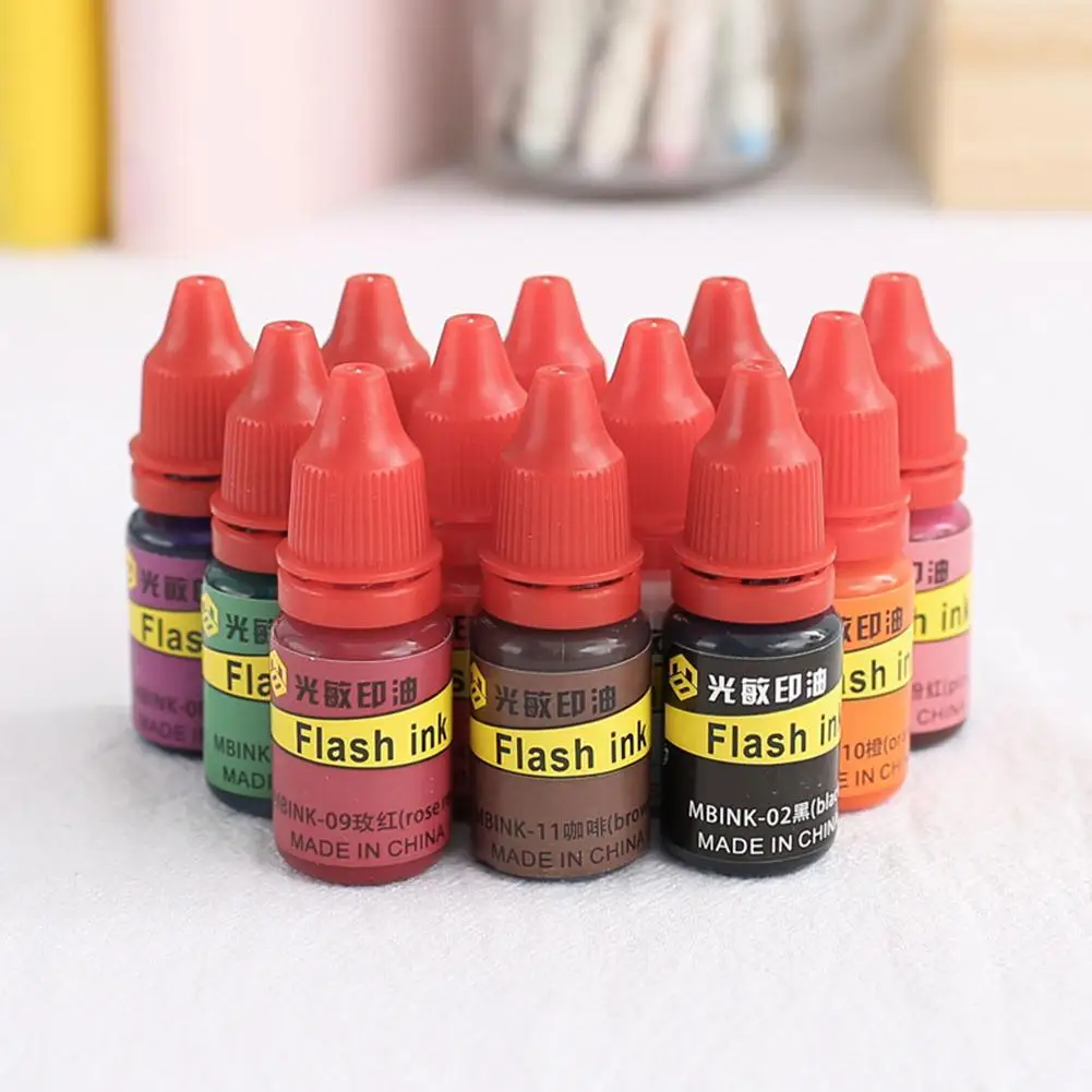 

10ML Photosensitive Ink Flash Refill Ink Photosensitive Seal Stamp Printing Oil