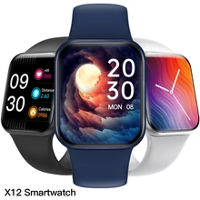Aosexi x12 relógio inteligente toque completo fitness à prova dbluetooth água bluetooth smartwatch esporte relógio monitor de freqüência cardíaca versão global