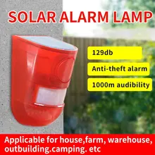 Répulsif solaire pour animaux, 129DB, son et lumière d'avertissement, répulsif ultrasonique pour chat et chien, jardin extérieur