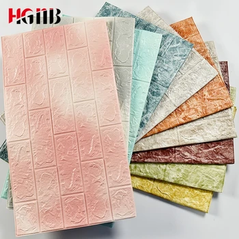

Marble 3D Wall Stickers for Kids Room Decor 3D Brick Wallpaper for Living Room Bedroom Home Decor Self adhesive Wall Paper