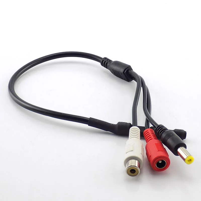 Mini CCTV Audio Microphone Mic for Security Audio camera Sound Monitor Pick Up RCA Power Cable for CCTV Camera DVR H10 microphone sound monitor