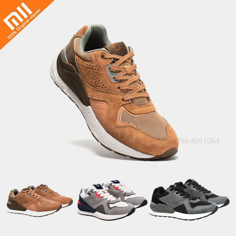 Xiaomi Mijia ретро кроссовки мужская обувь для бега спортивная обувь из натуральной кожи дышащая амортизация эластичность уличная спортивная обувь