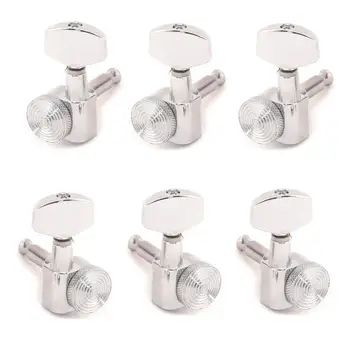 

Musiclily 3+3 Thread Pattern Locking Guitar Tuners Tuning Pegs Keys Machine Heads Set, Big Button Chrome