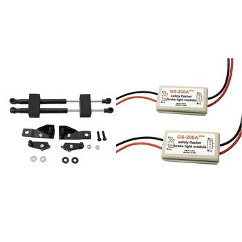 

2 Set Car Accessories: 1 Set Hydraulic Rod Spring Shock Bars Bracket & 1 Set Brake Tail Light Flash Strobe Controller