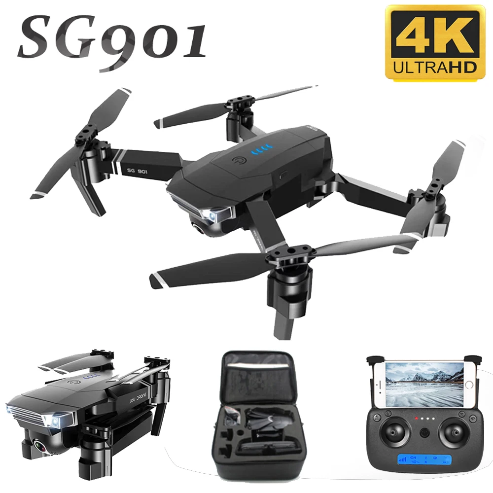 

New SG901 Drone 4K Dual HD Camera WIFI FPV Optical Flow Quadcopter Professional Follow Me RC Helicopter Foldable GPS Drones Toys