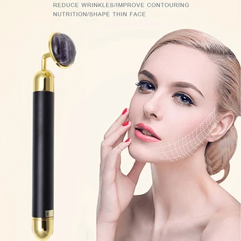 

Electric Jade Roller Facial Massager, Rose Quartz Roller Beauty Bar Face Massager for Skin Care