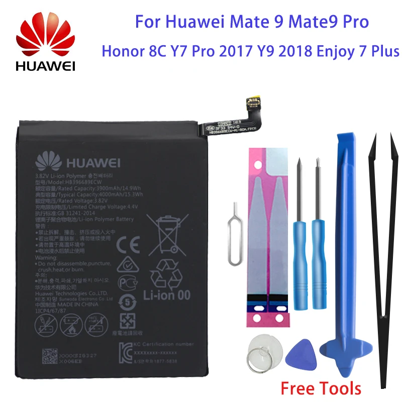 

Hua Wei Original Phone Battery HB396689ECW 3900mAh For Huawei Mate 9 / Mate 9 Pro Honor 8C / Y7 Pro 2017 Y9 2018 Enjoy 7 Plus