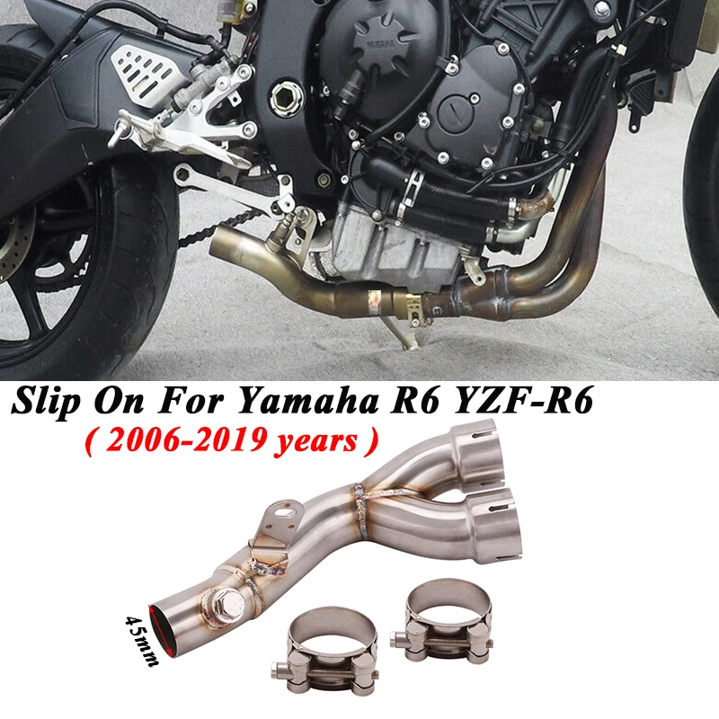 Для Yamaha R6 YZF-R6 YZF 2006-2018 2019 мотоциклетные выхлопные трубы из нержавеющей стали |