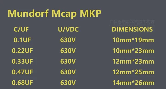 2 pces alemanha mundorf mcap 0.1 uf