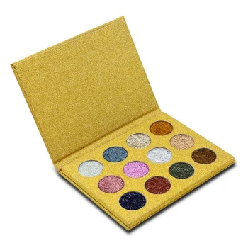 

12 Colors Glitter Pressed Glitters Single Eyeshadow Long-lasting Waterproof Rainbow Make Up Eye shadow Magnet