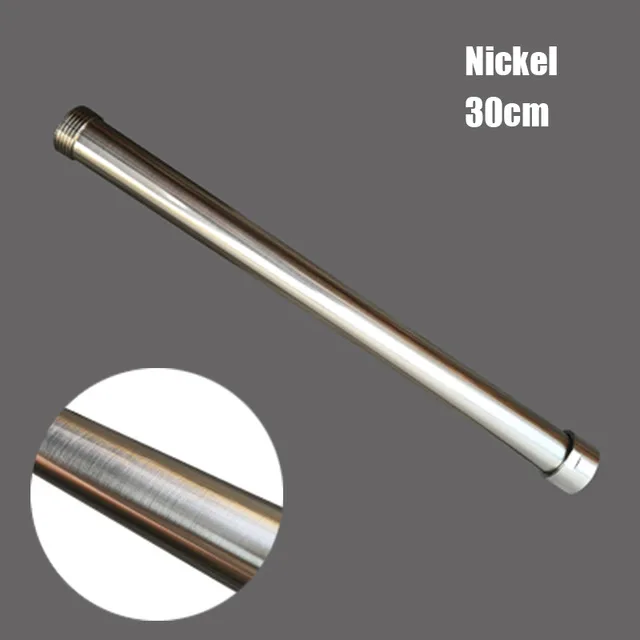 Оптом и в розницу 30 см душ удлинитель для смесителя трубка матовый никель - Цвет: nickle