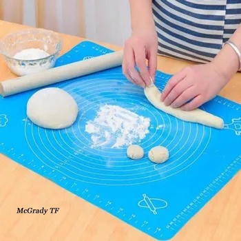 

50*40 Large Square Massive Pastry Fondant Silicone Work Rolling Baking Mat With Measurements Rolling Cut Mat