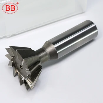 Dovetail Cutter – 45°/55°/60° Dovetail Slot End Mill High Speed Steel Milling Tool for Metal Machining 1