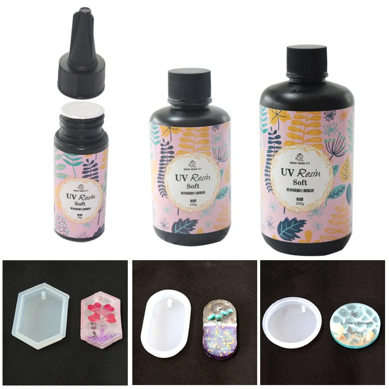 UV Resin Soft Type for Making Transparent Jewelry Résine UV Bijoux