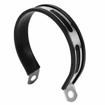 

1pcs Carbon Fiber Holder Clamp Fixed Ring Support Bracket for Motorcycle Exhaust Pipe Muffler Escape