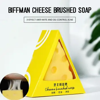 

1PC Moisturizing Cheese Brushed Soap Face Body Cleaner Removal Pimple Acne Treatment Skin Care Whitening Bath Shower Soap TSLM1