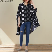 2020 New Summer Lady Tops Tunic Plus Size Women Blouse Shirts Oversize Chiffon Polka Dot Black Loose Casual Female Clothing 7XL 2020 New Summer Lady Tops Tunic Plus Size Women Blouse Shirts Oversize Chiffon Polka Dot Black Loose Casual Female Clothing 7XL