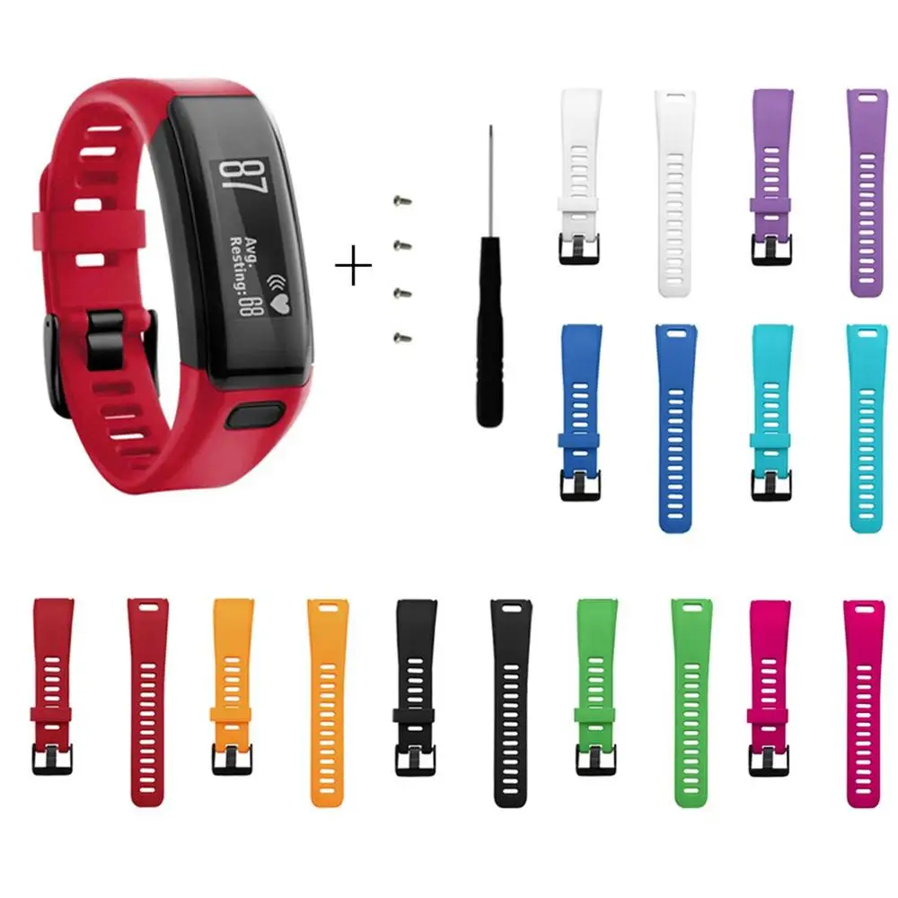 

Replacement Soft Silicone Wrist Strap WatchBand For Garmin Vivosmart HR Smart Band Strap