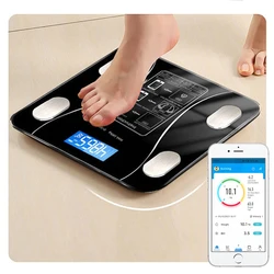 Floor Scale For Body Wireless Bluetooth Bathroom Smart Electronic Digital Scale Balance Body Composition Analyzer Smartphone App