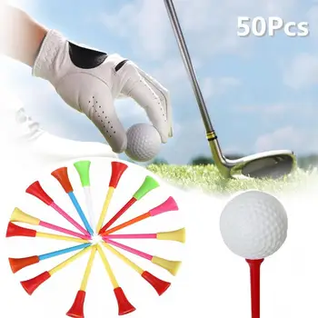 

50pcs Golf Tools Multicolor Golf Tees Golf Rubber Cushion Accessories