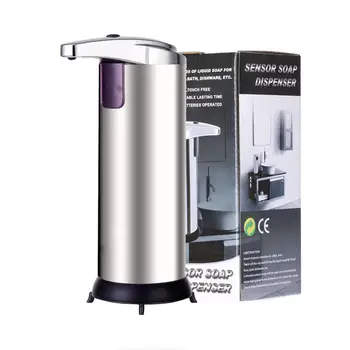 

1Set Automatic Sensor Soap Dispenser Base Wall Mounted Stainless Steel Touch-free Sanitizer Dispenser For Kitchen Bathroom Soap