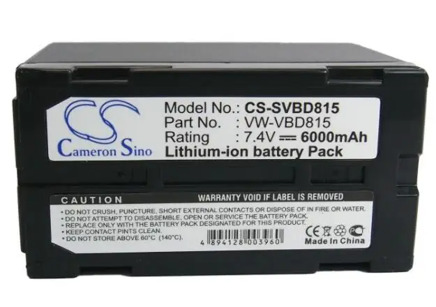Cameron sino 6000mah аккумулятор для PANASONIC NV-DX100 VW-VBD815 батарея камеры | Электроника