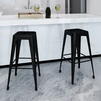 

2 Pcs/Set Bar Stools Chair High Chair Bar Stool Set Kitchen Chair With Footrest BarStools Home Office Bars Cafes Chair Funiture