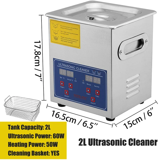 VEVOR 1.3L 2L 3L 6L 10L 15L 22L 30L Ultrasonic Cleaner Lave-Dishes Portable Washing Machine Diswasher Ultrasound Home Appliances 2L