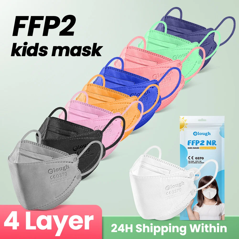 

Certified kn95 Masks Children ffp2 Masks 4 layers ffp2mask 6-12 Years Old kids mascarilla fpp2 homologada infantil masque enfant